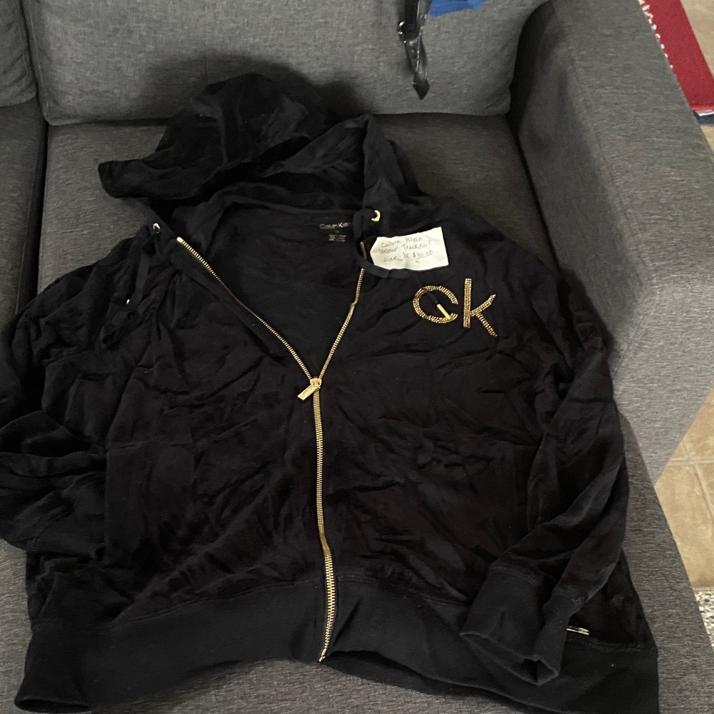 Calvin Klein Black Hoodie with Gold Detailing